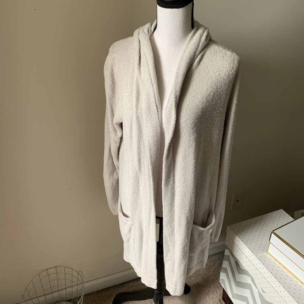 Barefoot Dreams Cozy Chic Lite hooded cardigan